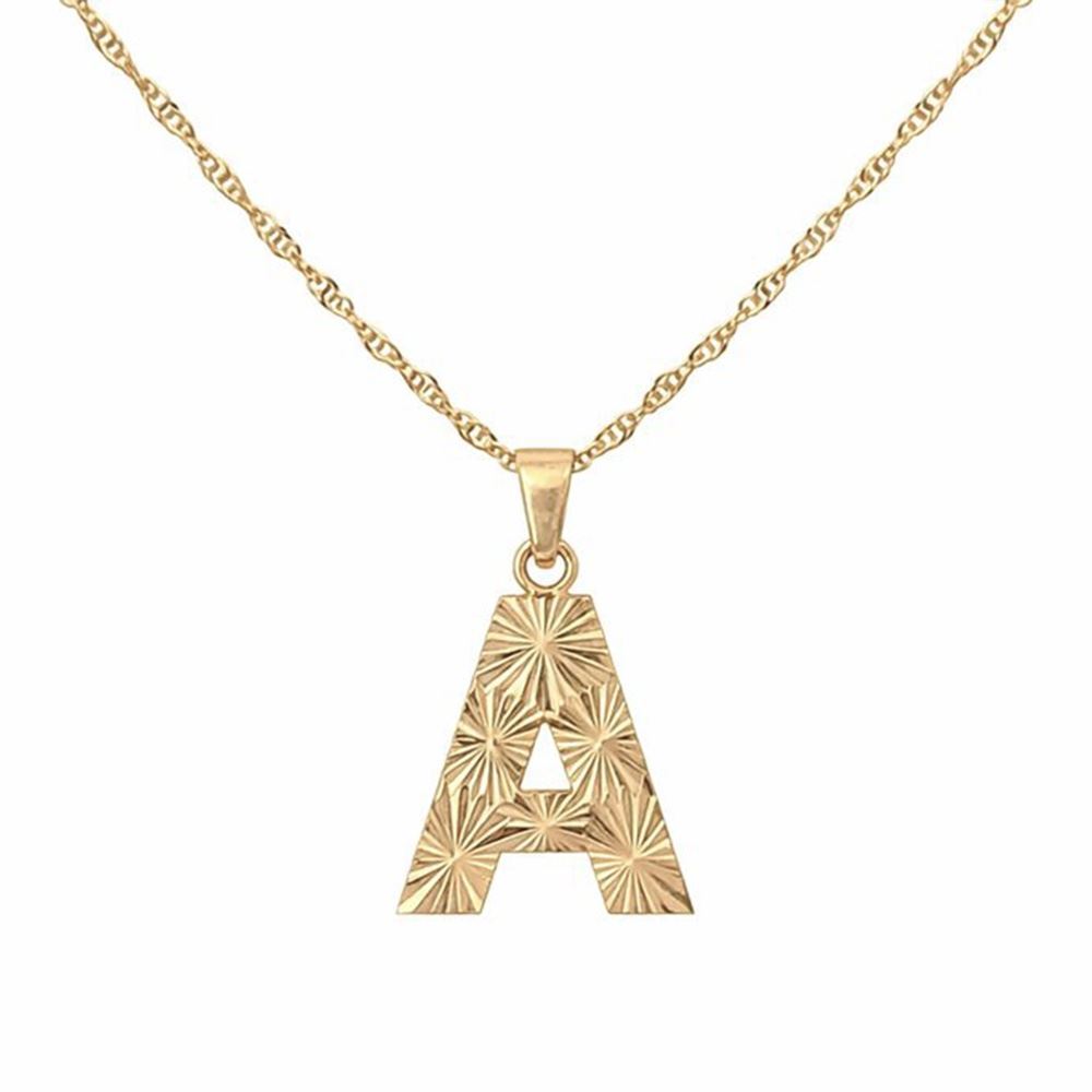 Kalemli Model Altın Harf Kolye Ucu – Modern ve Zarif Tasarım (1,5 × 1,2 cm – 0,2 mm)