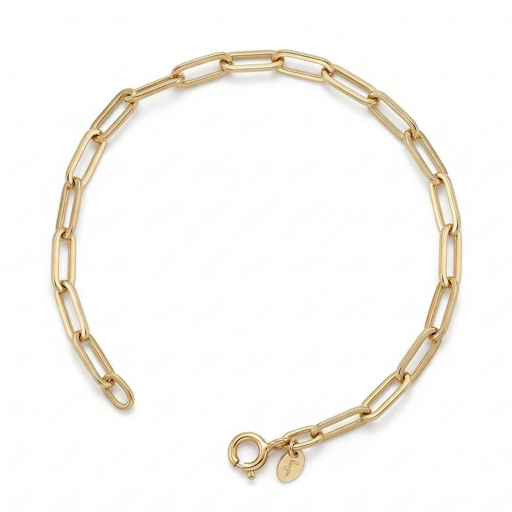 Ataç Oval Tasarım Altın Bileklik