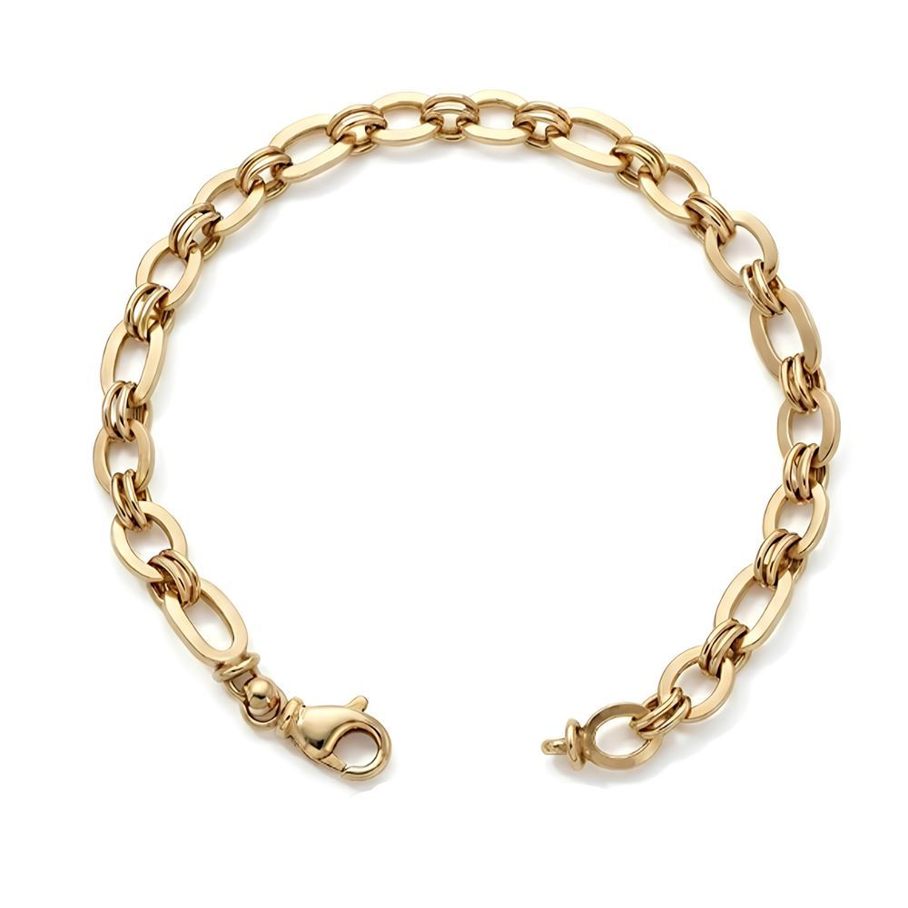 Ataç Oval Tasarım Altın Bileklik