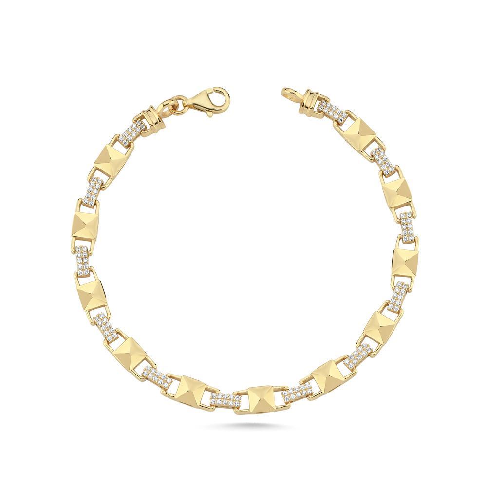 Kare Primaz Tasarım Taşlı Bileklik