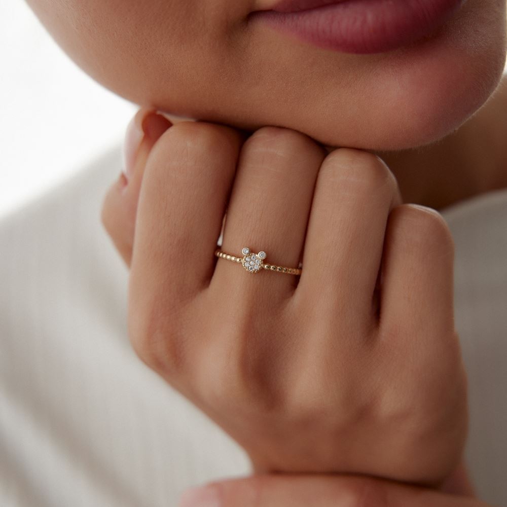 Ayıcık Kafa Taşlı Yüzük