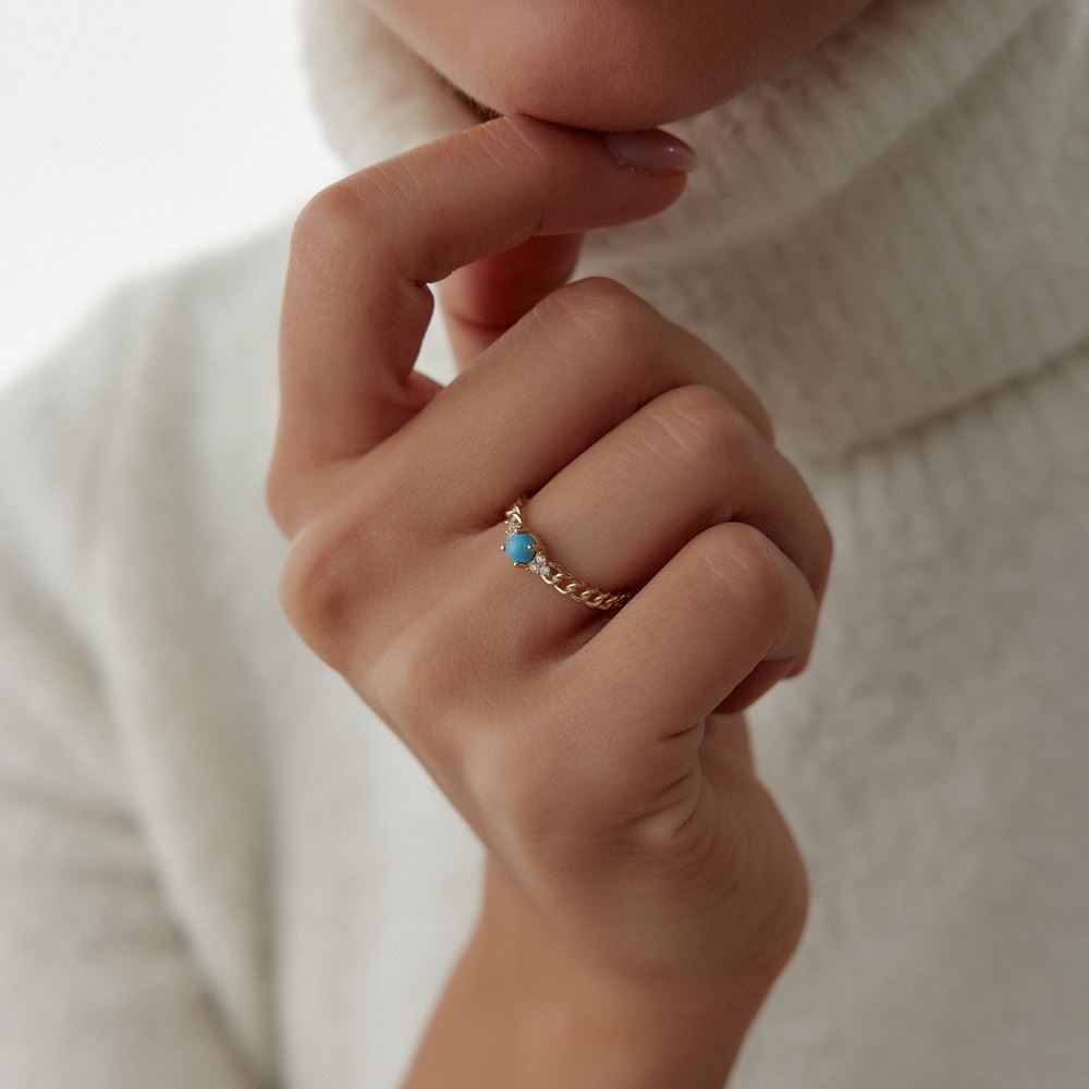 Gurmet Firuze Taşlı Yüzük