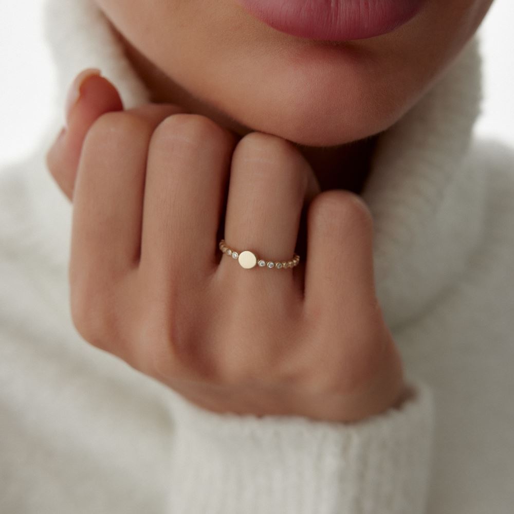 Oval Taşlı Yüzük