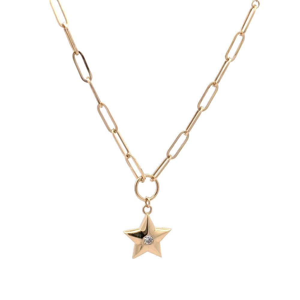 Kalp Ataç Pullu Taşlı Kolye