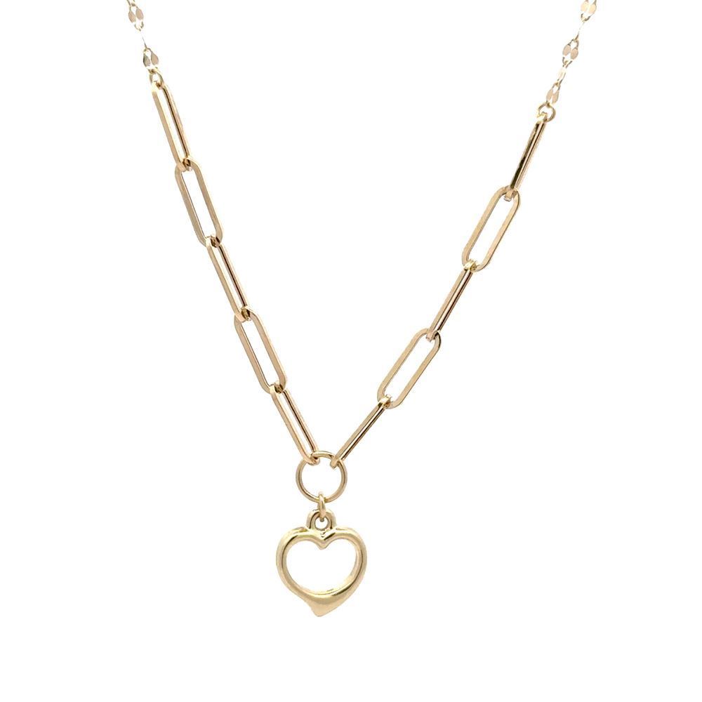 Kalp Ataç Pullu Taşlı Kolye