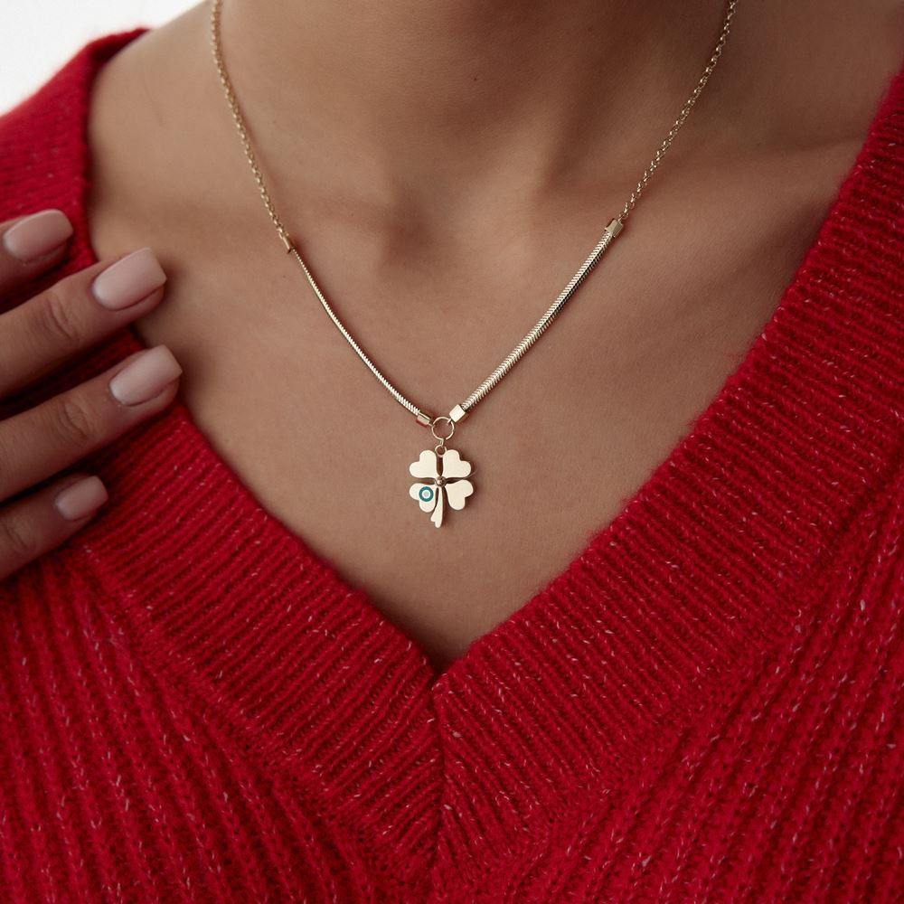 Balıksırtı Yonca Kolye