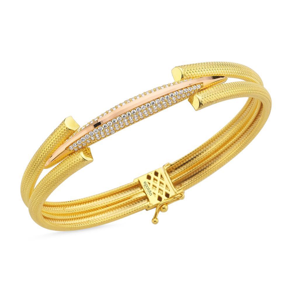 Kırmızı Kaburga Desenli Tekli Kelepçe