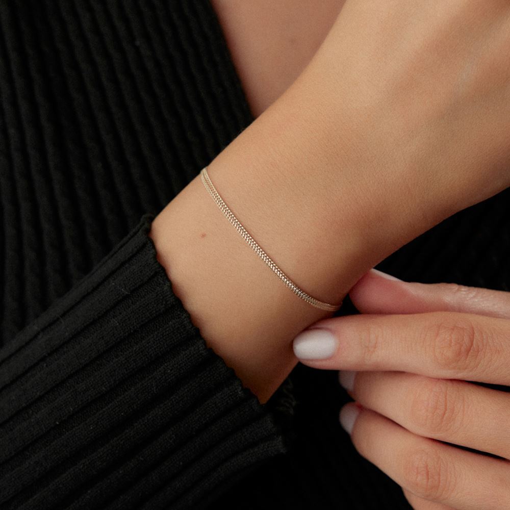 İtalyan İki Sıra Balıksırtı Bileklik