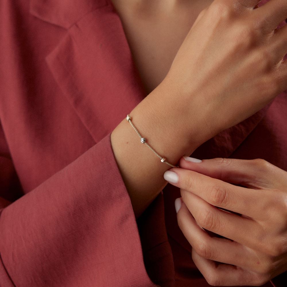 Üç Renk Dorika Top Bileklik