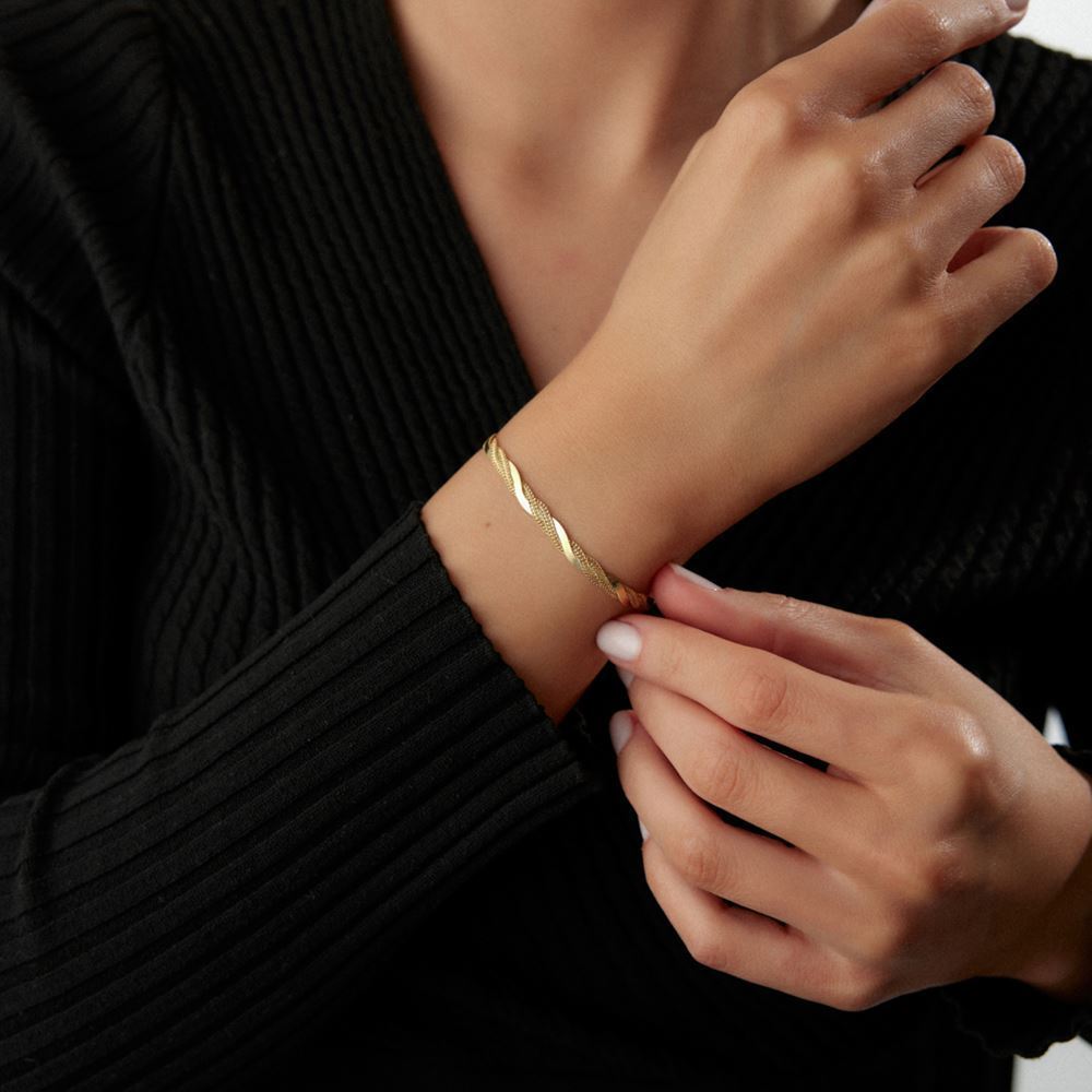 Kırmızı İtalyan Burgu Kalemli Bileklik