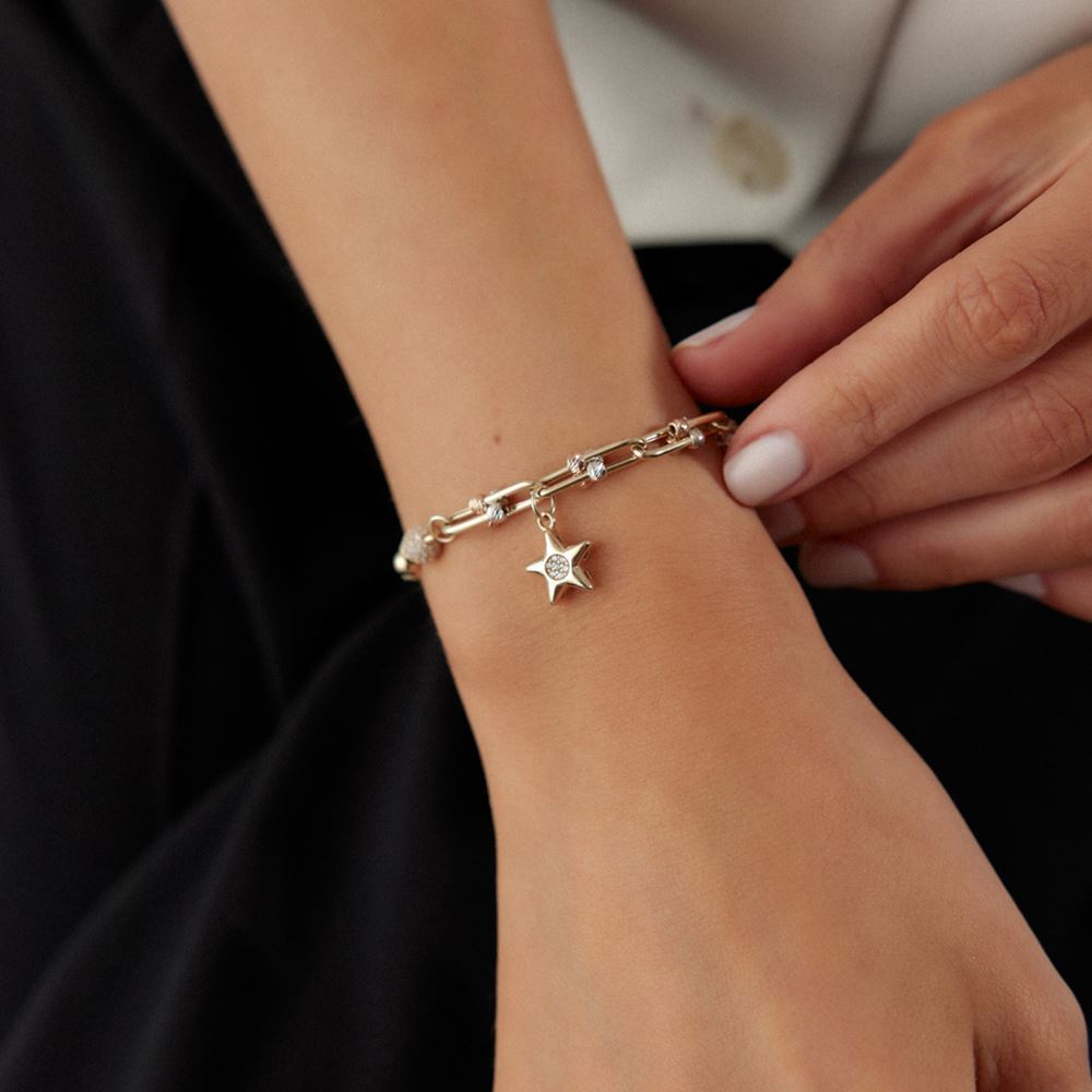 Yıldız Dorika Trend Zincir Topu Bileklik
