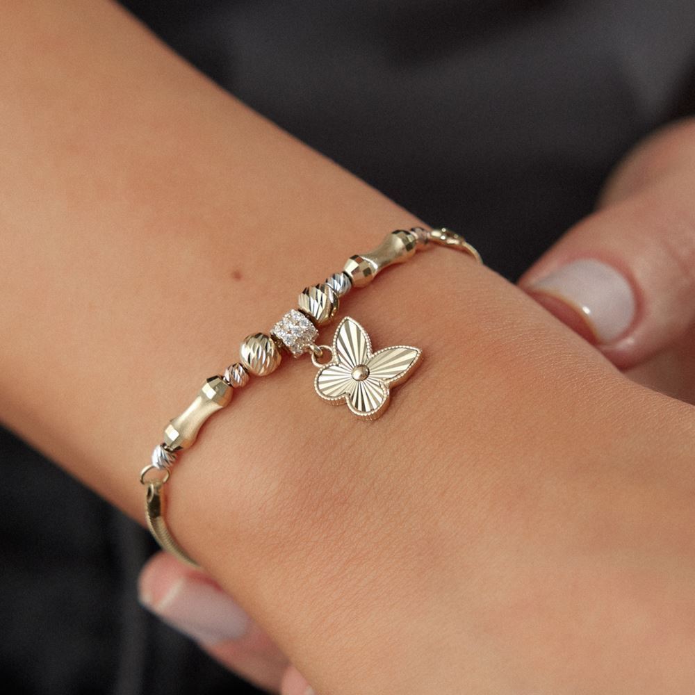 Taşlı Dorika Toplu Kelebek Bileklik