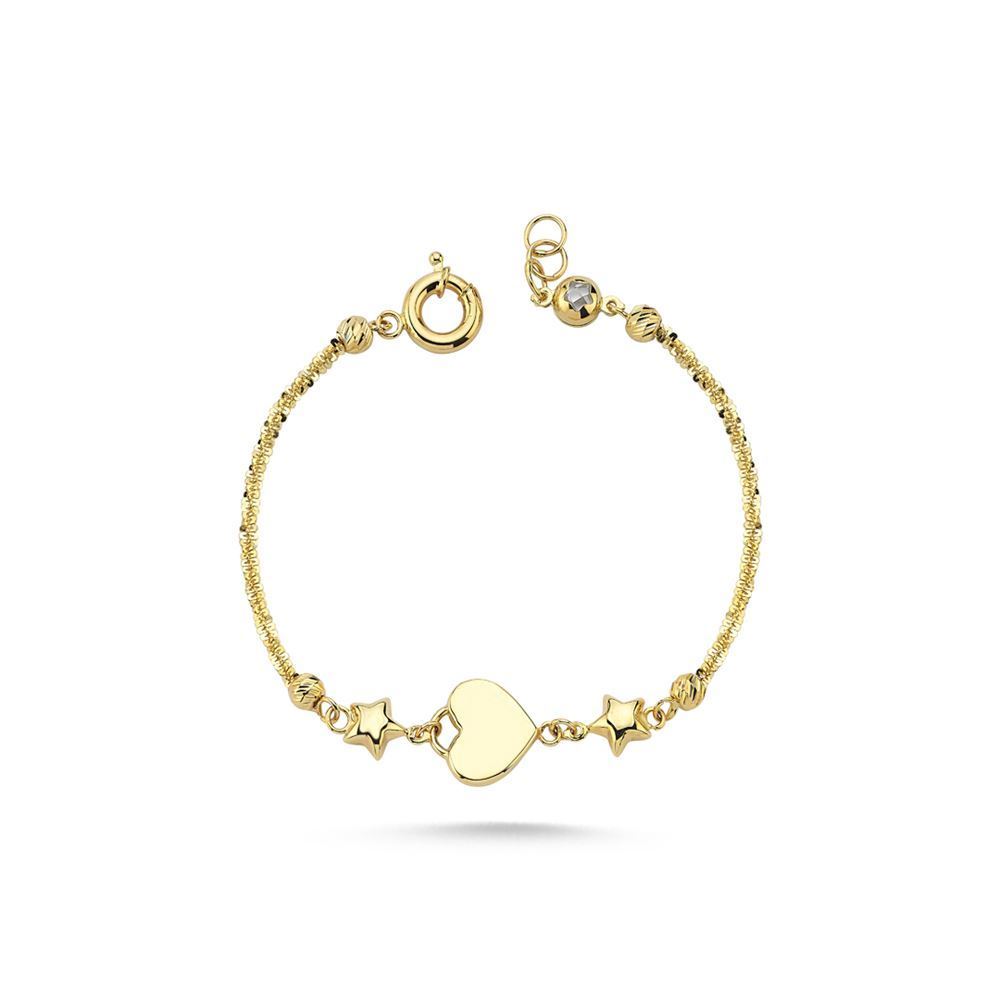 Kalp Yıldız Kalemli Top Bileklik