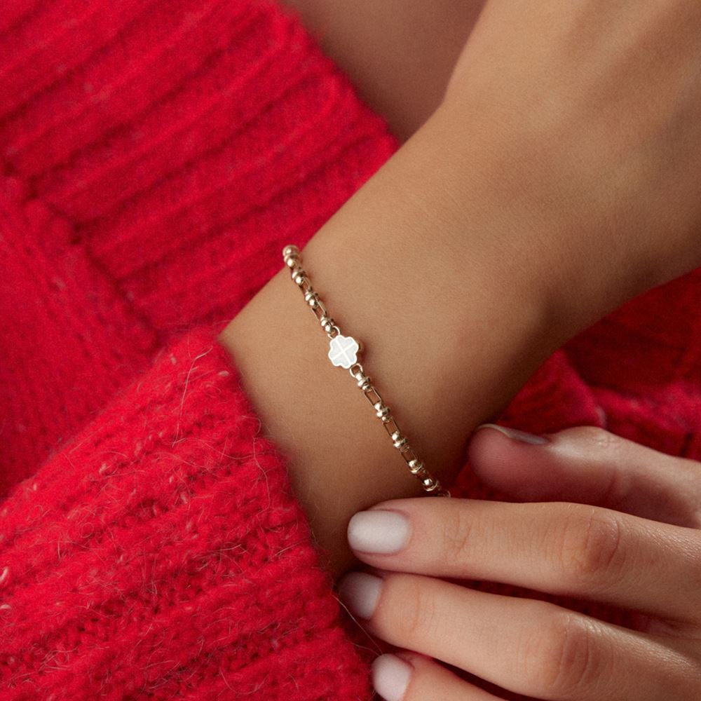 İki Renkli Mavi Ve Beyaz Yonca