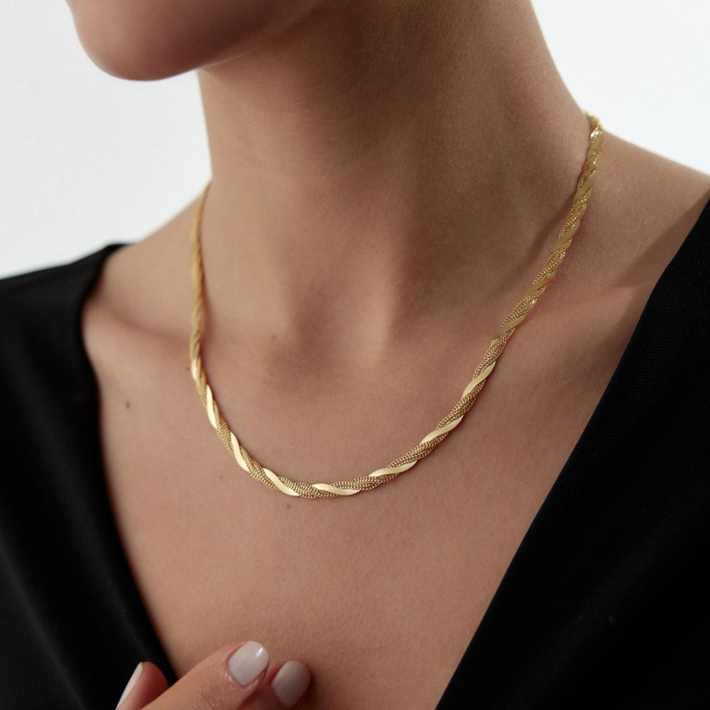 İtalyan Balıksırtı Kalemli Kolye 42 Cm