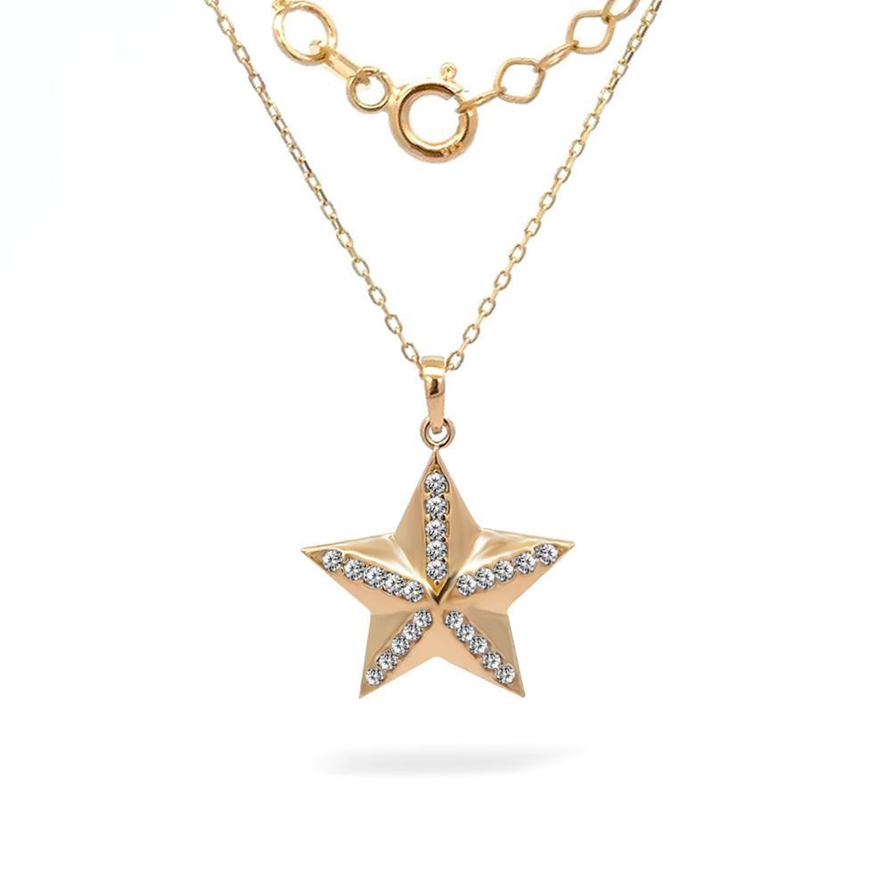 Deniz Yıldızı Taşlı Kolye