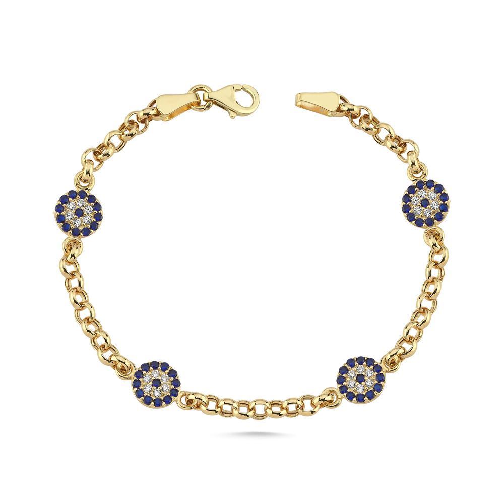 Nazar Boncuklu Taşlı Bileklik