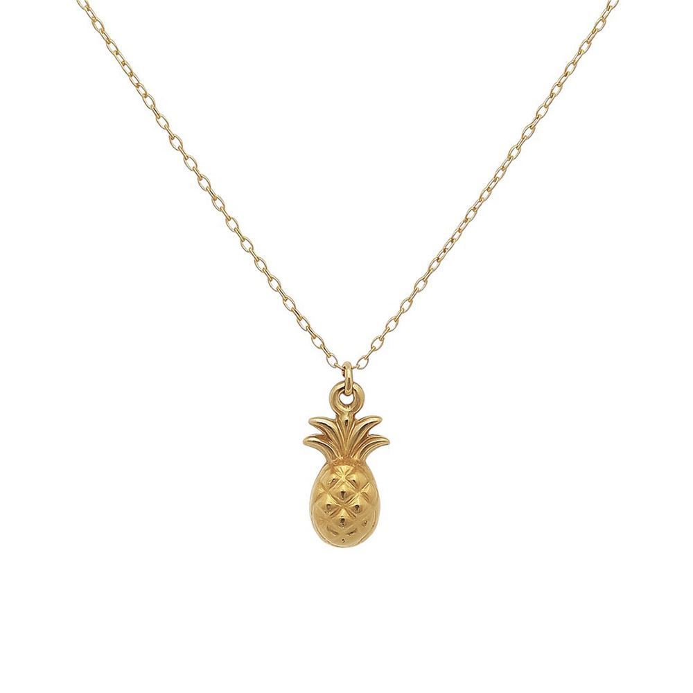 Ananas Meyve Tasarımlı Mınımal Kolye