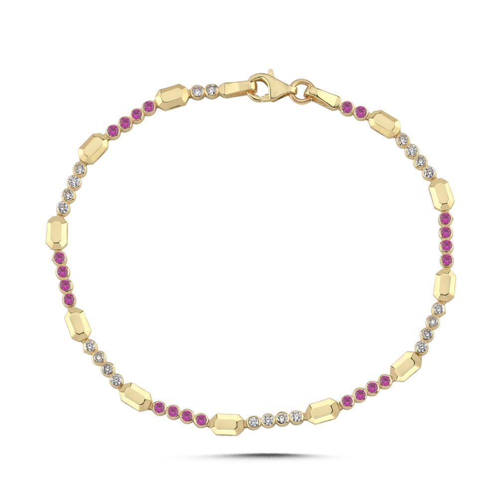 Renkli Taşlı Bileklik (19*0,30 Cm)