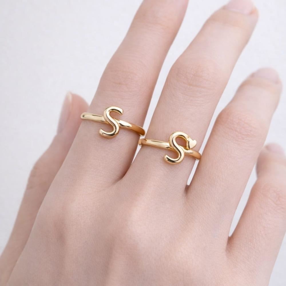 Balon Kalpli Harfli Yüzük