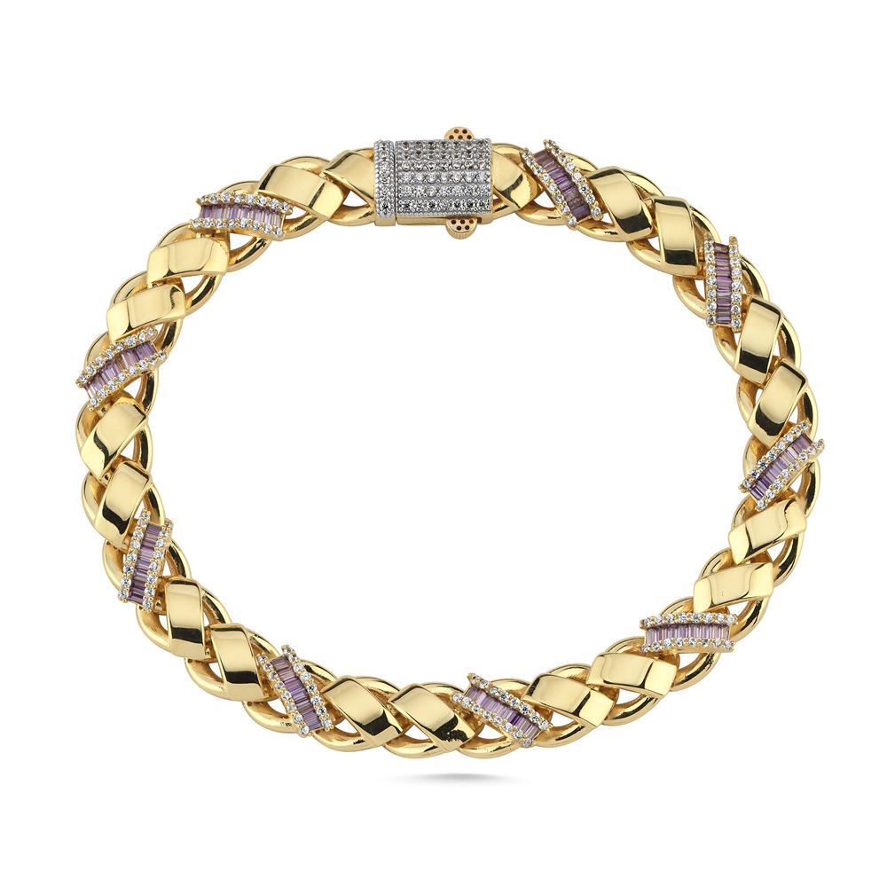Mor Taşlı Modern Gurmet Bileklik