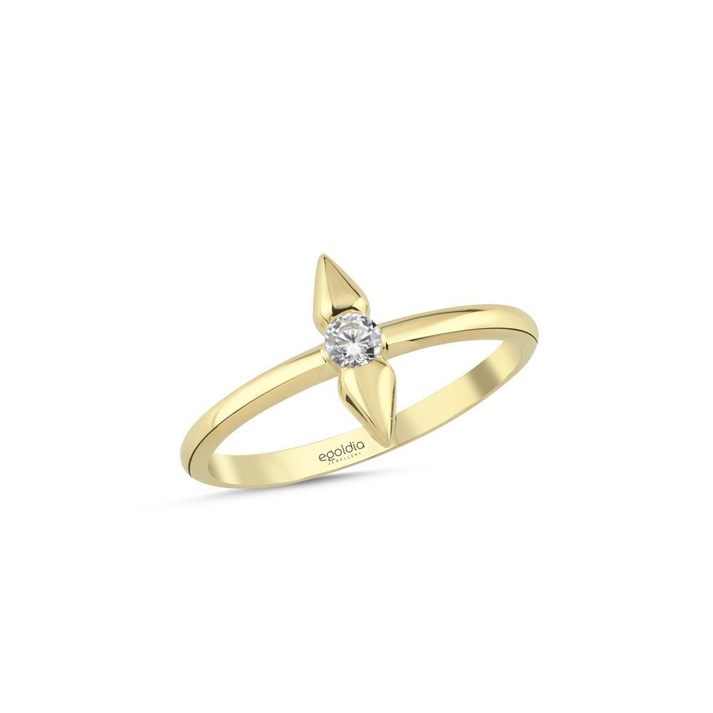 Çivi Tasarım Taşlı Yüzük