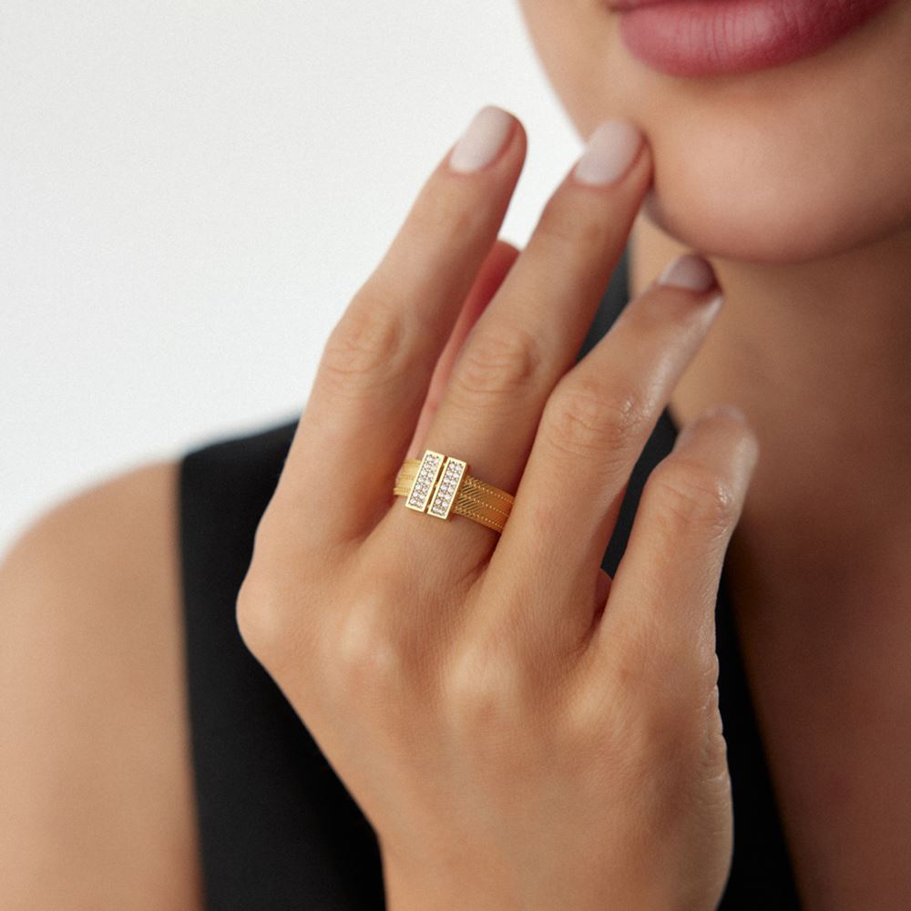 T Taşlı Kalze Yüzük