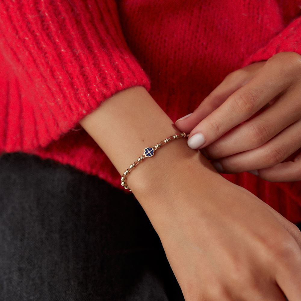 İki Renkli Mavi Ve Beyaz Yonca