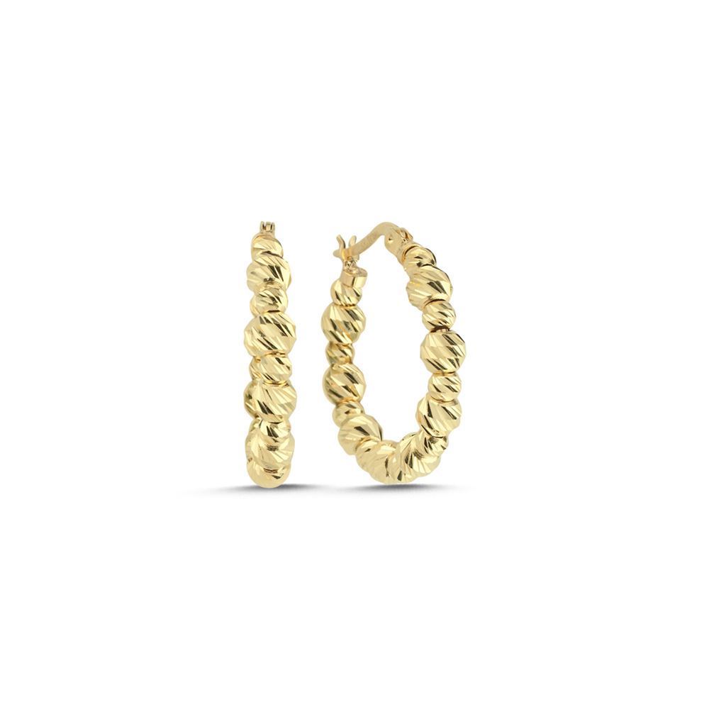 Dorika Tasarım Kalemli Halka Küpe