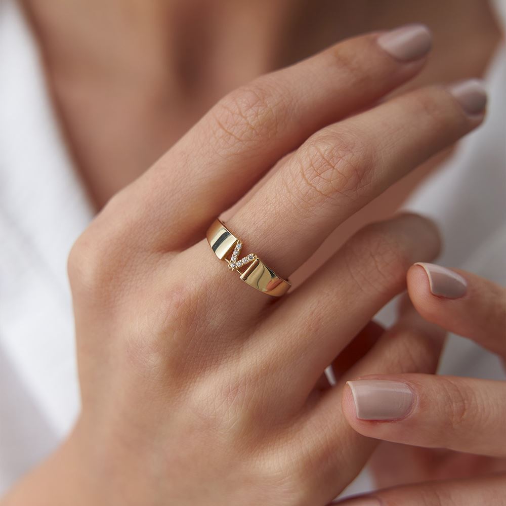 Harfli Altın Yüzük