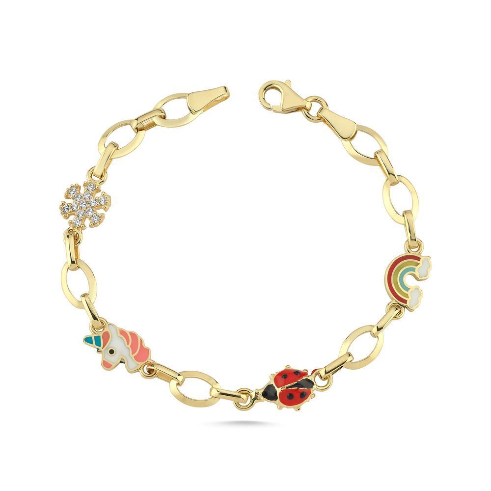 Gökkusağı Uğur Böceği Unicorn Bileklik