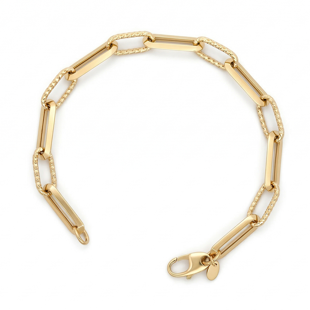 Ataç Oval Tasarım Altın Bileklik